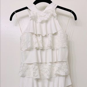 Womens lace white fancy blouse